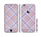 The Pink and Blue Layered Plaid Pattern V4 Sectioned Skin Series for the Apple iPhone 6