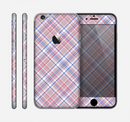 The Pink and Blue Layered Plaid Pattern V4 Skin for the Apple iPhone 6