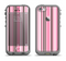 The Pink and Brown Fashion Stripes Apple iPhone 5c LifeProof Fre Case Skin Set