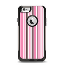 The Pink and Brown Fashion Stripes Apple iPhone 6 Otterbox Commuter Case Skin Set