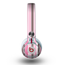 The Pink and Brown Fashion Stripes Skin for the Beats by Dre Mixr Headphones