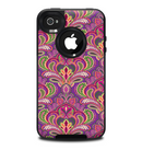 The Pink and Green Paisley Seamless Pattern Skin for the iPhone 4-4s OtterBox Commuter Case