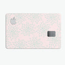 The Pink and Mint Floral Sprout - Premium Protective Decal Skin-Kit for the Apple Credit Card