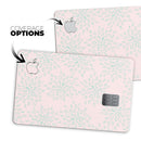 The Pink and Mint Floral Sprout - Premium Protective Decal Skin-Kit for the Apple Credit Card