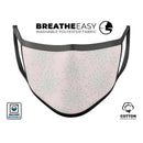 The Pink and Mint Floral Sprout - Made in USA Mouth Cover Unisex Anti-Dust Cotton Blend Reusable & Washable Face Mask with Adjustable Sizing for Adult or Child