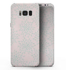 The Pink and Mint Floral Sprout - Samsung Galaxy S8 Full-Body Skin Kit