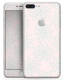 The Pink and Mint Floral Sprout - Skin-kit for the iPhone 8 or 8 Plus