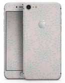 The Pink and Mint Floral Sprout - Skin-kit for the iPhone 8 or 8 Plus