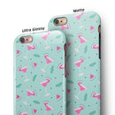 The Pink and Mint Watermelon Cocktail Pattern iPhone 6/6s or 6/6s Plus 2-Piece Hybrid INK-Fuzed Case