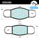 The Pink and Mint Watermelon Cocktail Pattern - Made in USA Mouth Cover Unisex Anti-Dust Cotton Blend Reusable & Washable Face Mask with Adjustable Sizing for Adult or Child