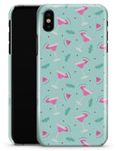 The Pink and Mint Watermelon Cocktail Pattern - iPhone X Clipit Case
