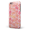 The Pink and Orange Watercolor Clovers iPhone 6/6s or 6/6s Plus 2-Piece Hybrid INK-Fuzed Case