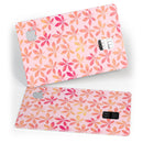 The Pink and Orange Watercolor Clovers - Premium Protective Decal Skin-Kit for the Apple Credit Card