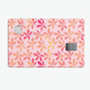 The Pink and Orange Watercolor Clovers - Premium Protective Decal Skin-Kit for the Apple Credit Card