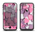 The Pink and Purple Candy Hearts Apple iPhone 6/6s LifeProof Fre Case Skin Set