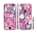 The Pink and Purple Candy Hearts Sectioned Skin Series for the Apple iPhone 6s Plus