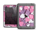 The Pink and Purple Candy Hearts Apple iPad Air LifeProof Fre Case Skin Set