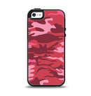 The Pink and Red Tradtional Camouflage Apple iPhone 5-5s Otterbox Symmetry Case Skin Set