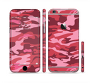 The Pink and Red Tradtional Camouflage Sectioned Skin Series for the Apple iPhone 6s Plus