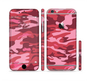 The Pink and Red Tradtional Camouflage Sectioned Skin Series for the Apple iPhone 6 Plus