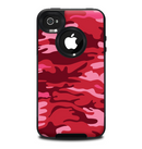 The Pink and Red Tradtional Camouflage Skin for the iPhone 4-4s OtterBox Commuter Case