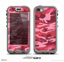 The Pink and Red Tradtional Camouflage Skin for the iPhone 5c nüüd LifeProof Case