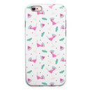 The Pink and Teal Watermenlon Cocktail iPhone 6/6s or 6/6s Plus 2-Piece Hybrid INK-Fuzed Case