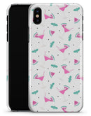 The Pink and Teal Watermenlon Cocktail - iPhone X Clipit Case