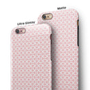 The Pink and White Axed Pattern iPhone 6/6s or 6/6s Plus 2-Piece Hybrid INK-Fuzed Case