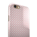 The Pink and White Axed Pattern iPhone 6/6s or 6/6s Plus 2-Piece Hybrid INK-Fuzed Case