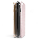 The Pink and White Axed Pattern iPhone 6/6s or 6/6s Plus 2-Piece Hybrid INK-Fuzed Case