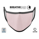 The Pink and White Axed Pattern - Made in USA Mouth Cover Unisex Anti-Dust Cotton Blend Reusable & Washable Face Mask with Adjustable Sizing for Adult or Child