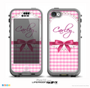 The Polka Dots with Green and Purple Stripes Skin for the iPhone 5c nüüd LifeProof Case