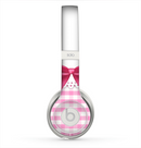 The Pink and White Plaid with Lace and Ribbon Skin for the Beats by Dre Solo 2 Headphones