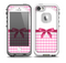 The Pink and White Plaid with Lace and Ribbon Skin for the iPhone 5-5s fre LifeProof Case