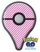 The Pink and White Slanted Stripes Pokémon GO Plus Vinyl Protective Decal Skin Kit