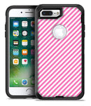 The Pink and White Slanted Stripes - iPhone 7 Plus/8 Plus OtterBox Case & Skin Kits