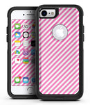 The Pink and White Slanted Stripes 3 - iPhone 7 or 8 OtterBox Case & Skin Kits