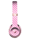 The Pink and White Slanted Stripes Full-Body Skin Kit for the Beats by Dre Solo 3 Wireless Headphones