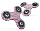 The Pink and White Slanted Stripes Full-Body Fidget Spinner Skin-Kit