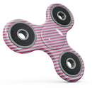 The Pink and White Slanted Stripes Full-Body Fidget Spinner Skin-Kit