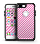 The Pink and White Slanted Stripes - iPhone 7 or 7 Plus Commuter Case Skin Kit