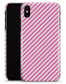 The Pink and White Slanted Stripes - iPhone X Clipit Case