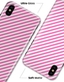 The Pink and White Slanted Stripes - iPhone X Clipit Case