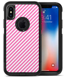 The Pink and White Slanted Stripes - iPhone X OtterBox Case & Skin Kits