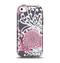 The Pink and White Solid Flowers Apple iPhone 5c Otterbox Symmetry Case Skin Set