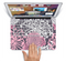 The Pink and White Solid Flowers Skin Set for the Apple MacBook Pro 15" with Retina Display