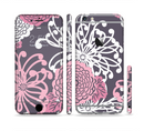 The Pink and White Solid Flowers Sectioned Skin Series for the Apple iPhone 6s Plus