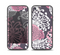 The Pink and White Solid Flowers Skin Set for the iPhone 5-5s Skech Glow Case