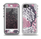 The Pink and White Solid Flowers Skin for the iPhone 5-5s OtterBox Preserver WaterProof Case